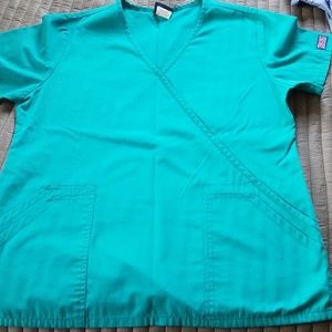 Teal Cherokee scrub top, medium
